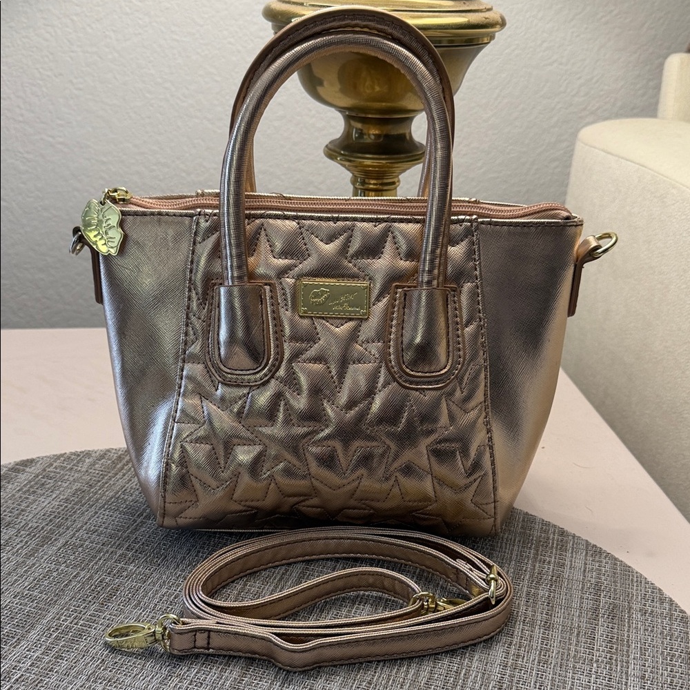 Rose Gold Metallic Stars Satchel
